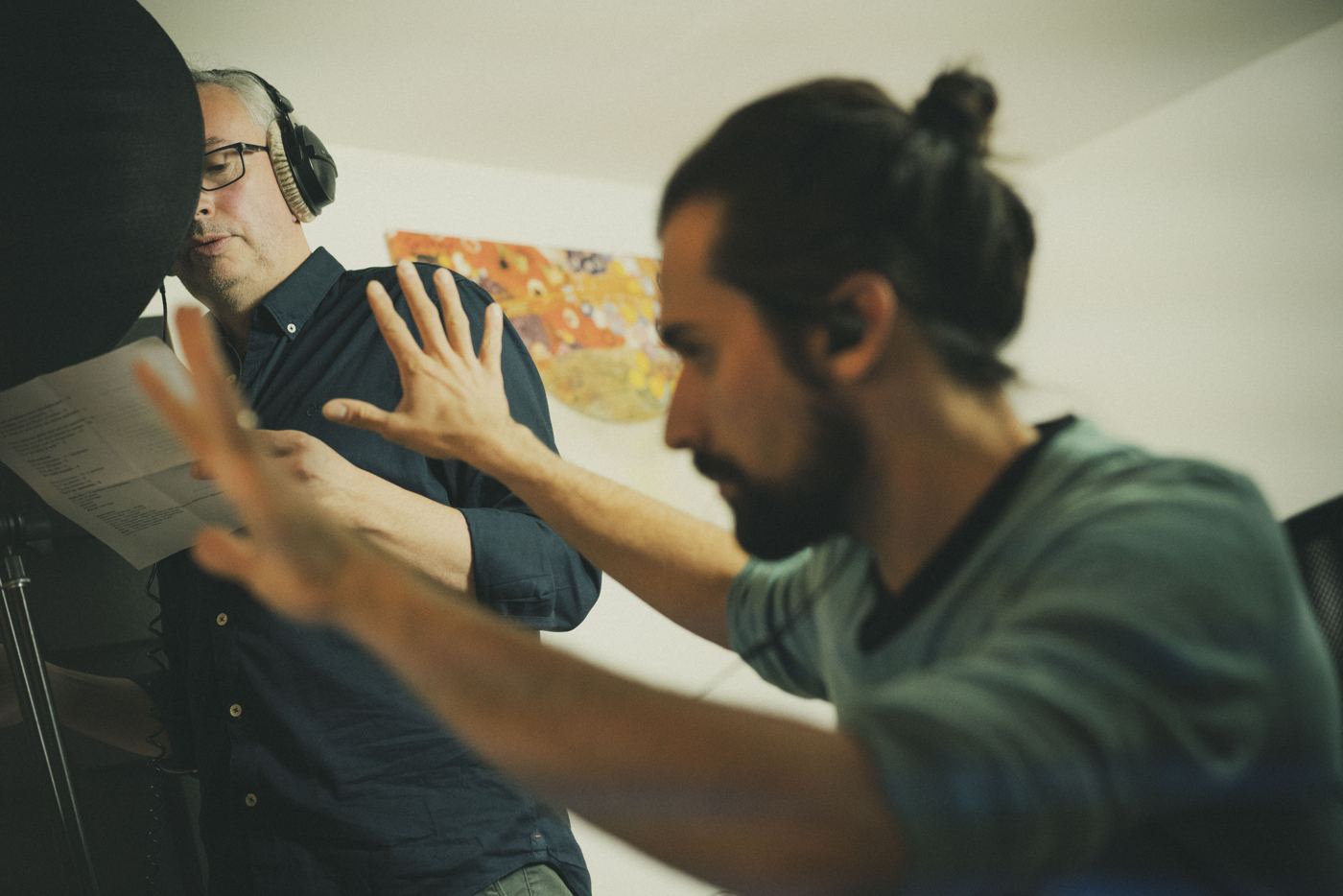 Thibault Signovert en séance de travail au studio